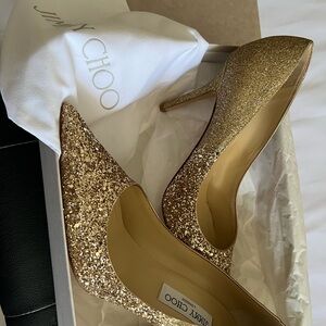 Jimmy Choo Season ‘23 Abel Shoes Gold Glitter